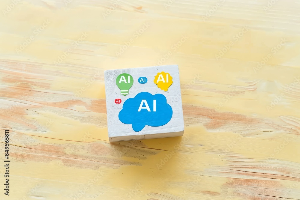 Poster ai driven digital interface in an educational context, promoting interactive learning and the integr
