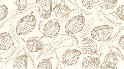 Dense Line Art of Coffee Beans