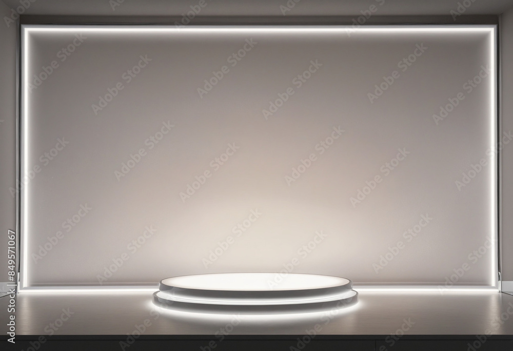 Poster top futuristic platform design template with three-dimensional abstract background