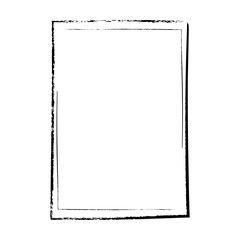 Frame border grunge texture, shape icon for decorative vintage doodle element for design in vector illustration