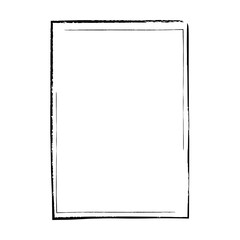 Frame border grunge texture, shape icon for decorative vintage doodle element for design in vector illustration