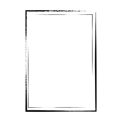 Frame border grunge texture, shape icon for decorative vintage doodle element for design in vector illustration