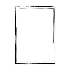 Frame border grunge texture, shape icon for decorative vintage doodle element for design in vector illustration