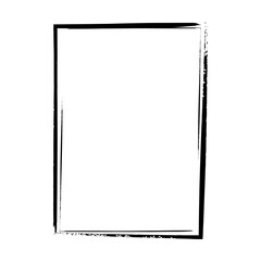 Frame border grunge texture, shape icon for decorative vintage doodle element for design in vector illustration