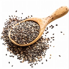 A photo of a chia, isolated on a white background for clear png image