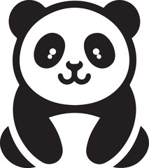 Vector illustration of panda isolated on white background