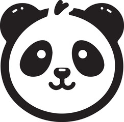 Vector illustration of panda isolated on white background