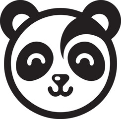 Vector illustration of panda isolated on white background