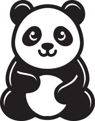 Vector illustration of panda isolated on white background