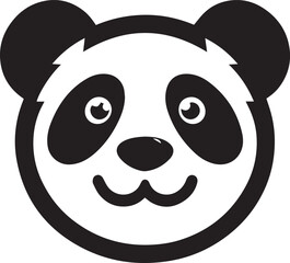 Vector illustration of panda isolated on white background