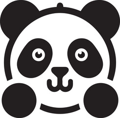 Vector illustration of panda isolated on white background