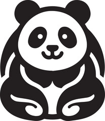 Vector illustration of panda isolated on white background