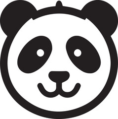 Vector illustration of panda isolated on white background