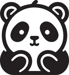 Vector illustration of panda isolated on white background