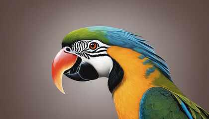 Colorful cartoon peacock mascot standing on an isolated background: vector illustration