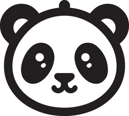 Vector illustration of panda isolated on white background