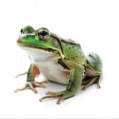 Fototapeta premium A photo of a frog, isolated on a white background for clear png image
