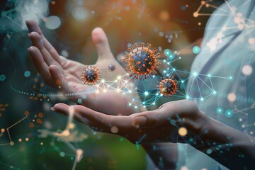 Investigating the structure and composition of the COVID-19 virus through 3D DNA analysis on human hands
