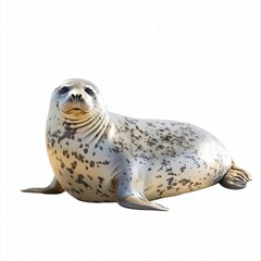 A photo of a seal, isolated on a white background for clear png image