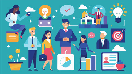 Business Concept illustrations. Mega set. Collection of scenes with men and women