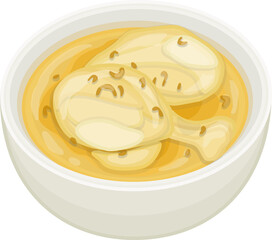 Indonesian Food Opor Ayam Illustration