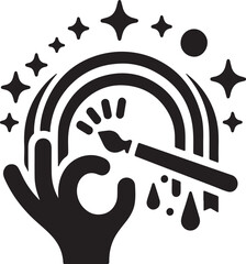 rainbow or color spectrum flat icon for apps and websites