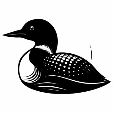 recommend clip art:  Common Loon outline vector artwork illustration