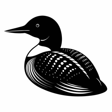 recommend clip art:  Common Loon outline vector artwork illustration