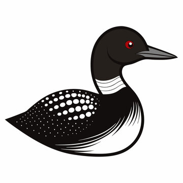 recommend clip art:  Common Loon outline vector artwork illustration