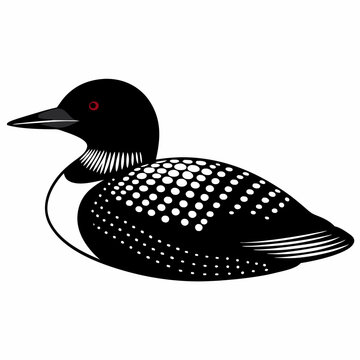 recommend clip art:  Common Loon outline vector artwork illustration