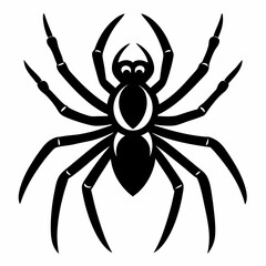 Crab Spider vector silhouette illustration svg file
