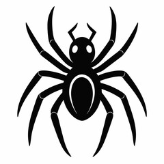 Crab Spider vector silhouette illustration svg file