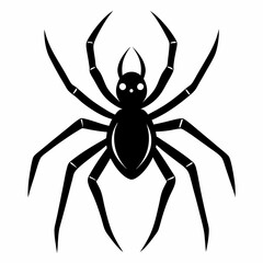 Crab Spider vector silhouette illustration svg file