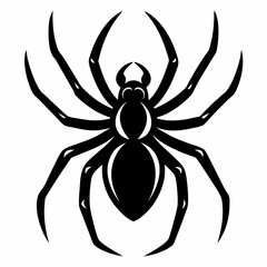 Crab Spider vector silhouette illustration svg file