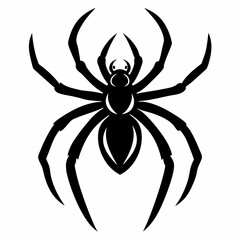 Crab Spider vector silhouette illustration svg file