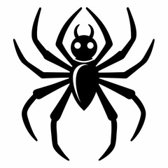 Crab Spider vector silhouette illustration svg file