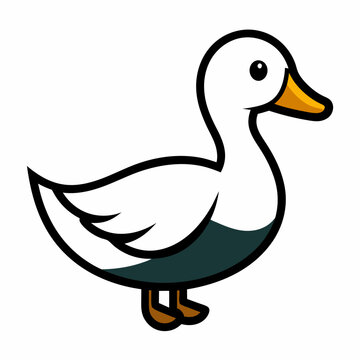 recommend clip art: 
                    Solid black outline duck animal vector svg