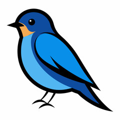 Eastern Bluebird vector  illustration svg file
