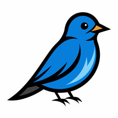 Eastern Bluebird vector  illustration svg file