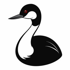 Fototapeta premium Eared Grebe animal vector illustration svg file