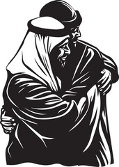 Eid ul Adha mosques silhouette vector illustration