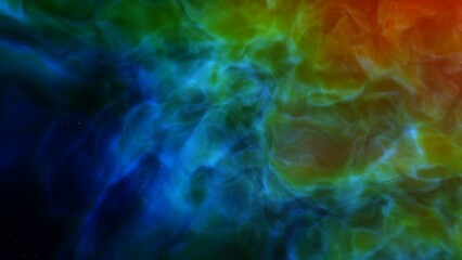 Planetary nebula in deep space. Abstract colorful background
