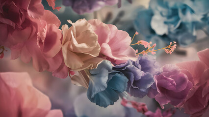 Ethereal Pastel Floral Whispers of Calm