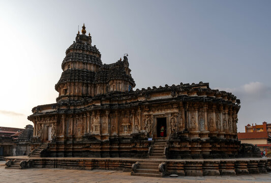 Sri Sharadamba Temple is a famous Hindu temple dedicated to Goddess Sharadamba in the holy city of Sringeri. Karnataka, India.