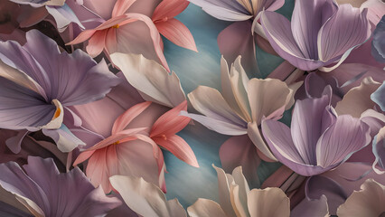 Dreamy Pastel Floral Reverie Unfurls
