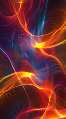 Abstract background of fiber technology lights