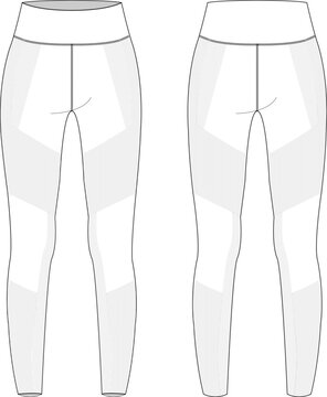 Seamless legging technical drawing cad