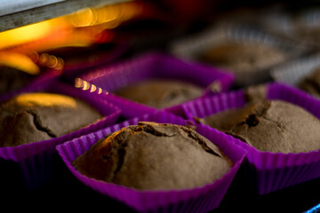 Brownie saliendo del horno