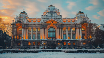 Naklejka premium Capture the grandeur of Belgrade, Serbia created with Generative AI technology