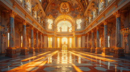 Obraz premium Capture the grandeur of Berlin, Germany created with Generative AI technology